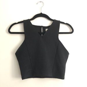 Ribbed Black crop top